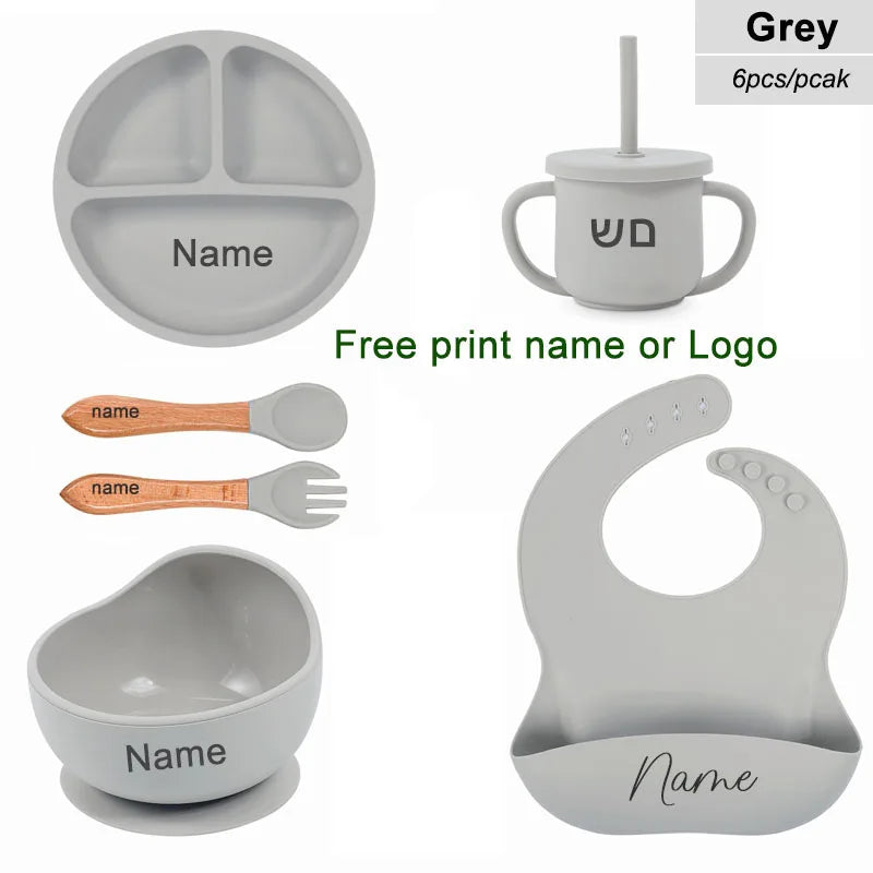 6Pcs Silicone Tableware For Kids
