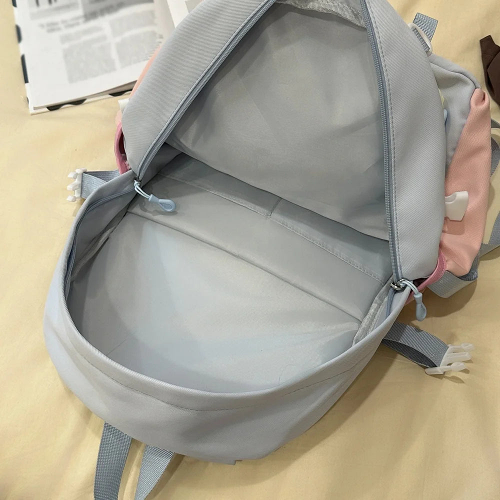 Bag Set Two-Piece Pain Bag Back to School Season Back to School Season Backpack Lace Lightweight Cute Backpack