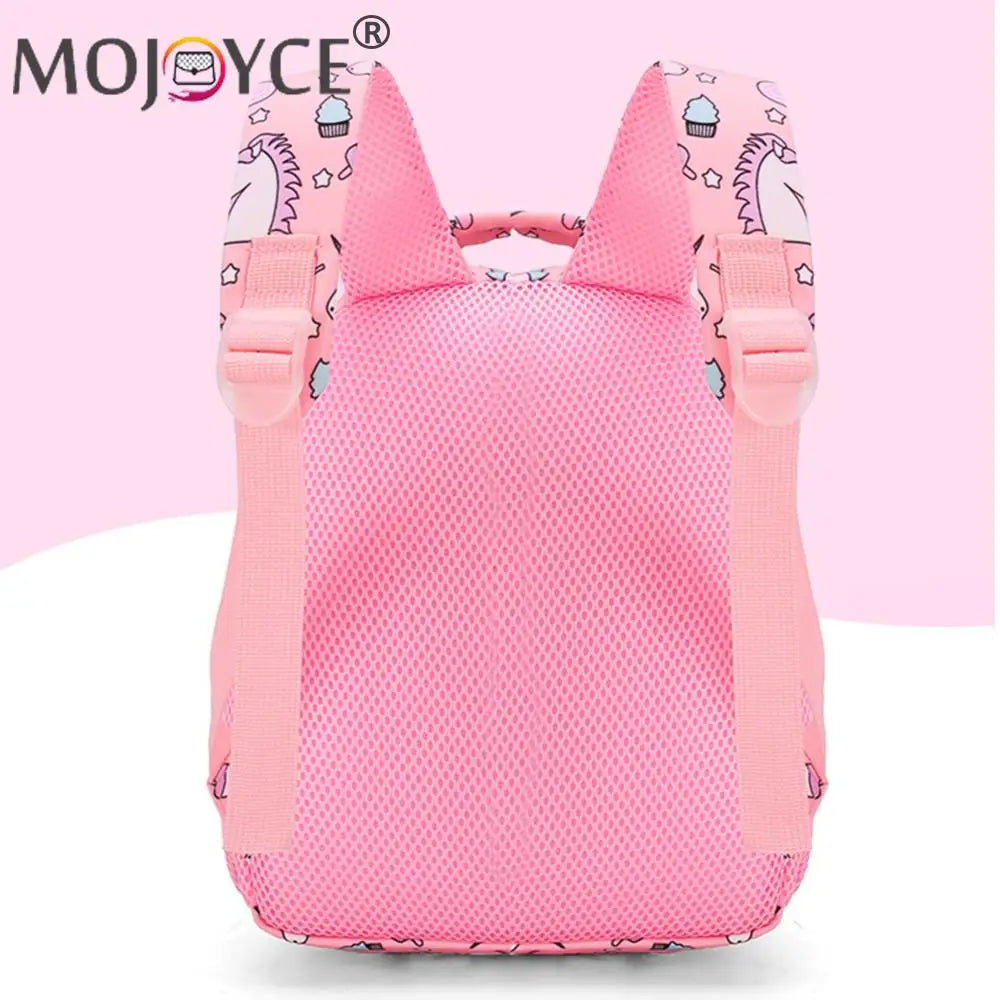 Cute Kindergarten Waterproof Backpack Cartoon Horse Girl Boy School Bags Satchel