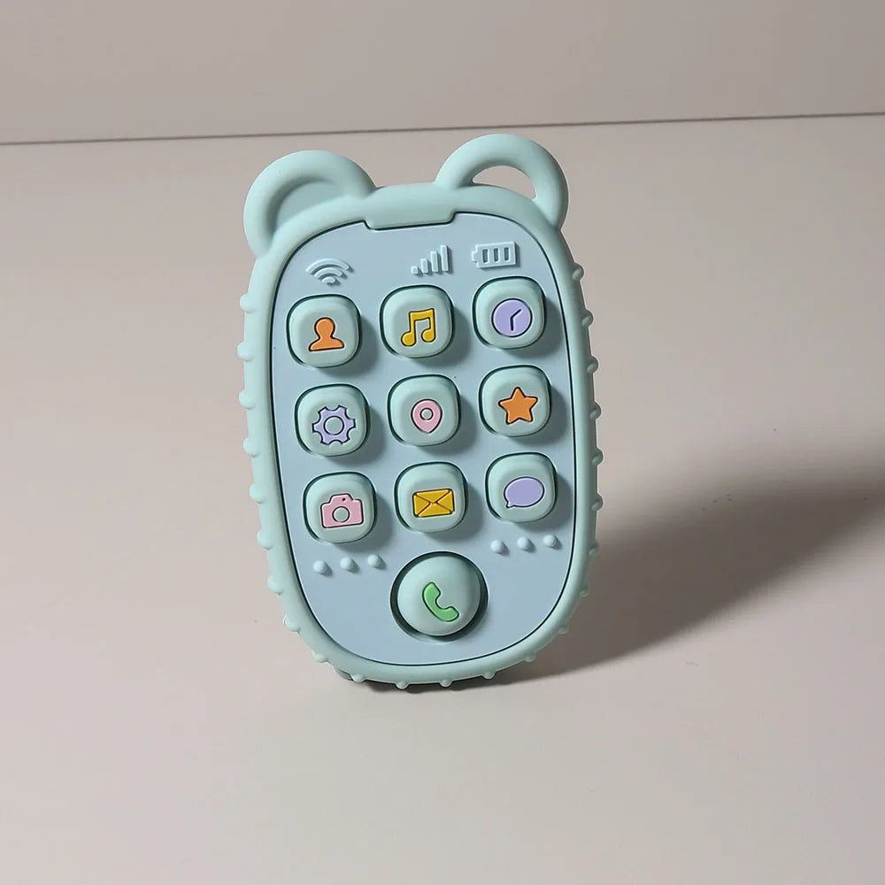 Silicone teether baby gift mobile phone s