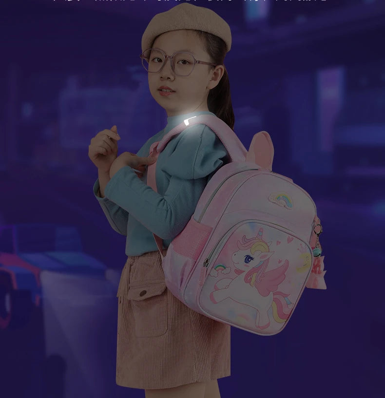 New Unicorn Backpack For Girls Cartoon Pink Princess School Bags Kids Satchels Kindergarten Bookbag Mochila Infantil Escolar