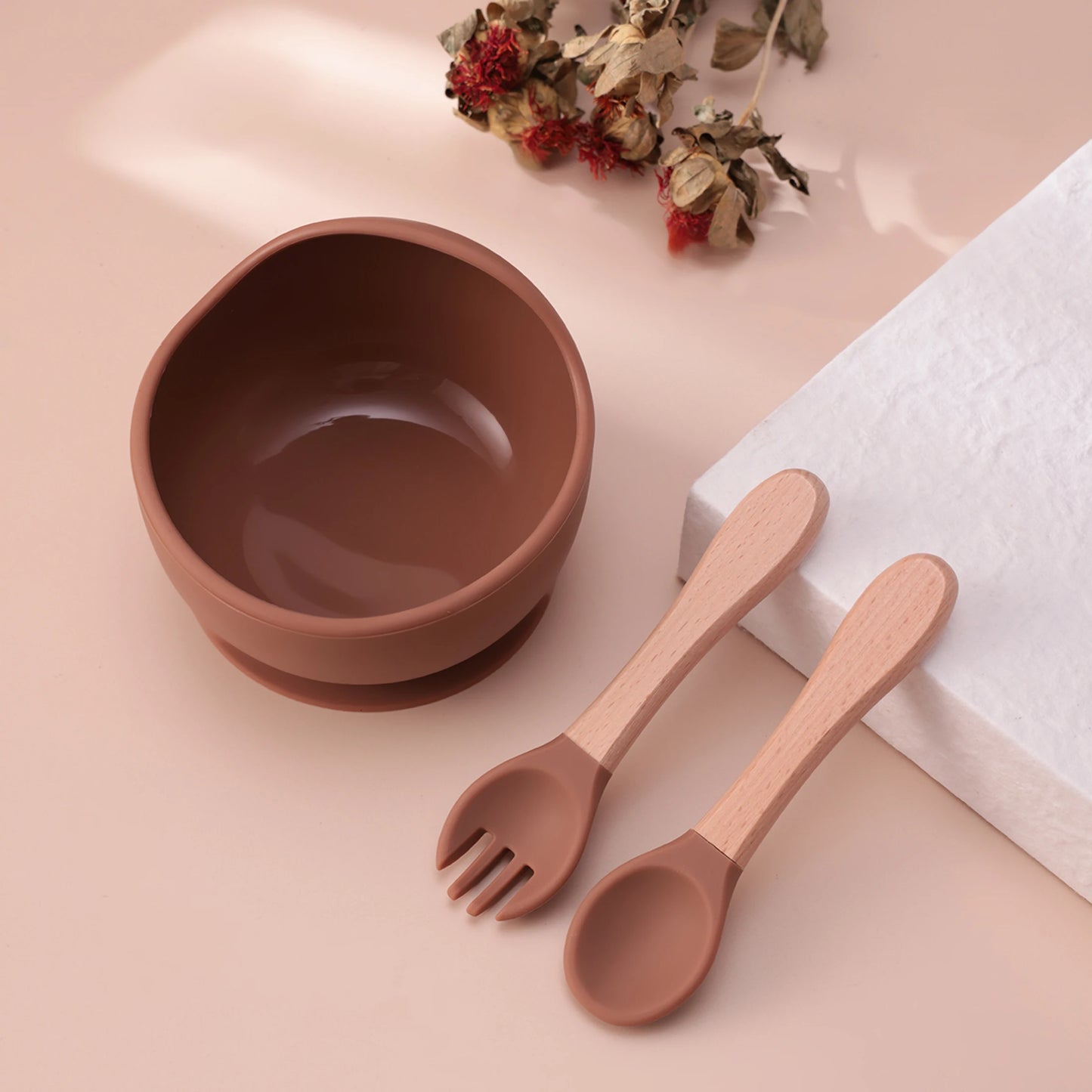 Color Kids 3PCS Silicone Baby Feeding Set