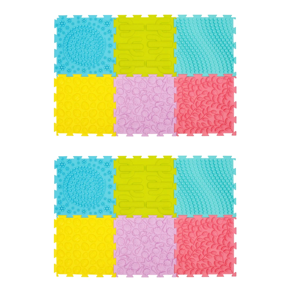 6/12Pcs Sensory Integration Training Mats Foot Massage Pad