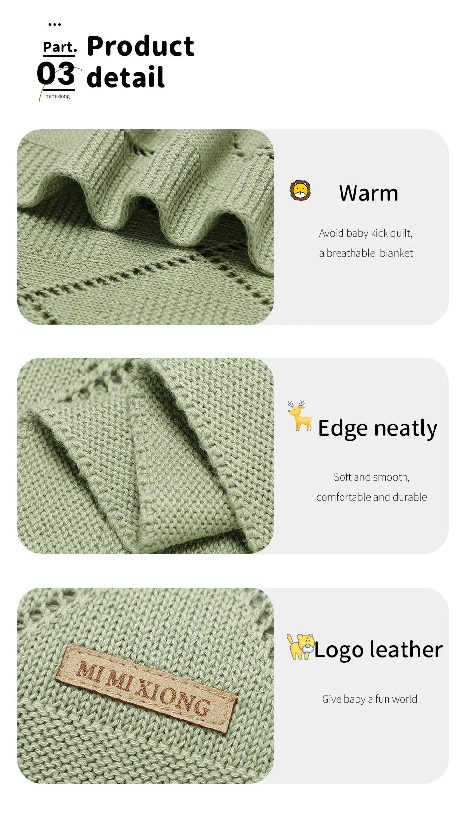 Baby Blankets Super Soft Newborn Cotton 90*70cm