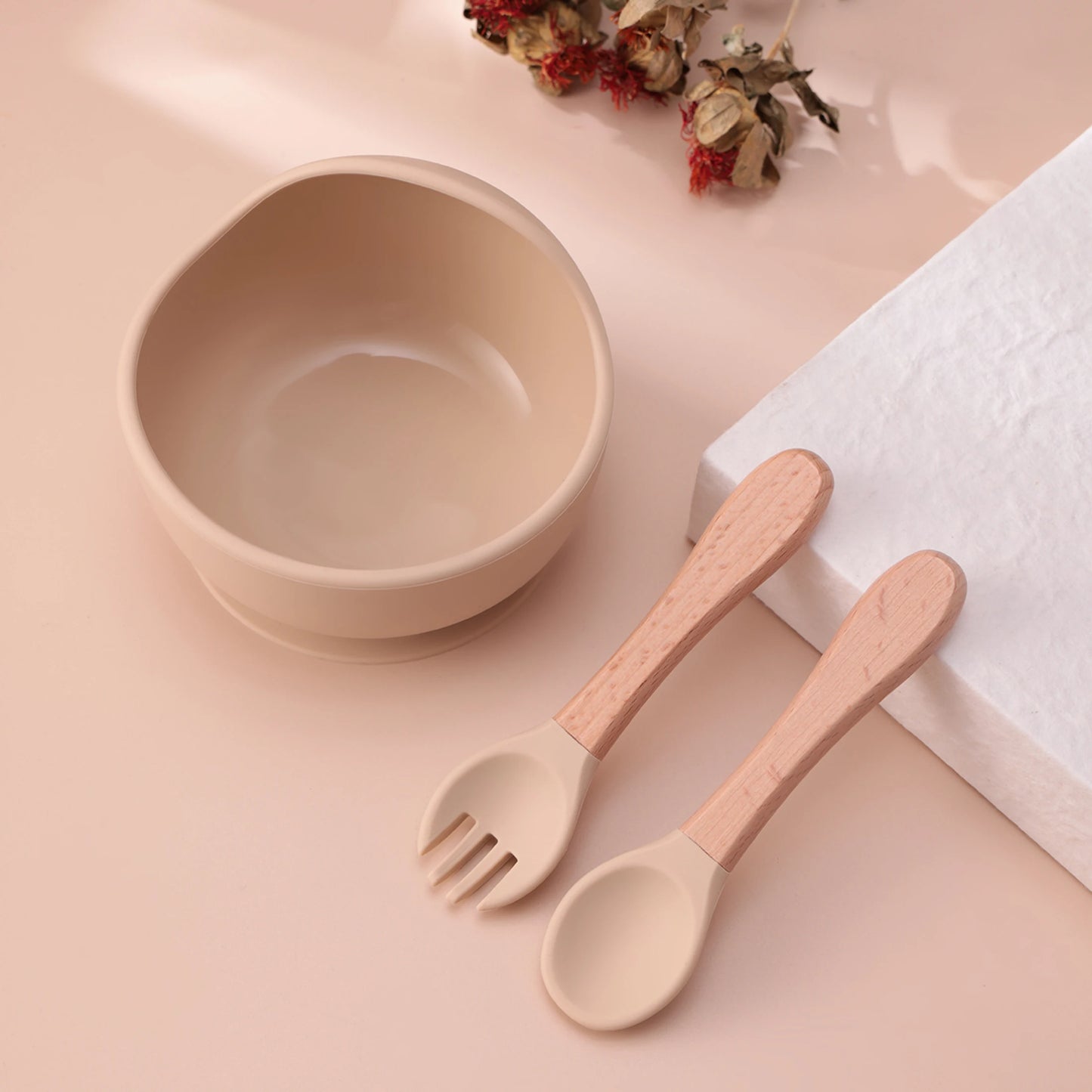 Color Kids 3PCS Silicone Baby Feeding Set