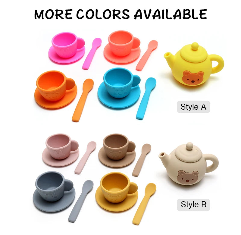 Food grade silicone Tea play Set