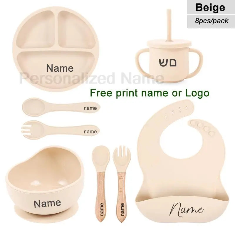 6Pcs Silicone Tableware For Kids
