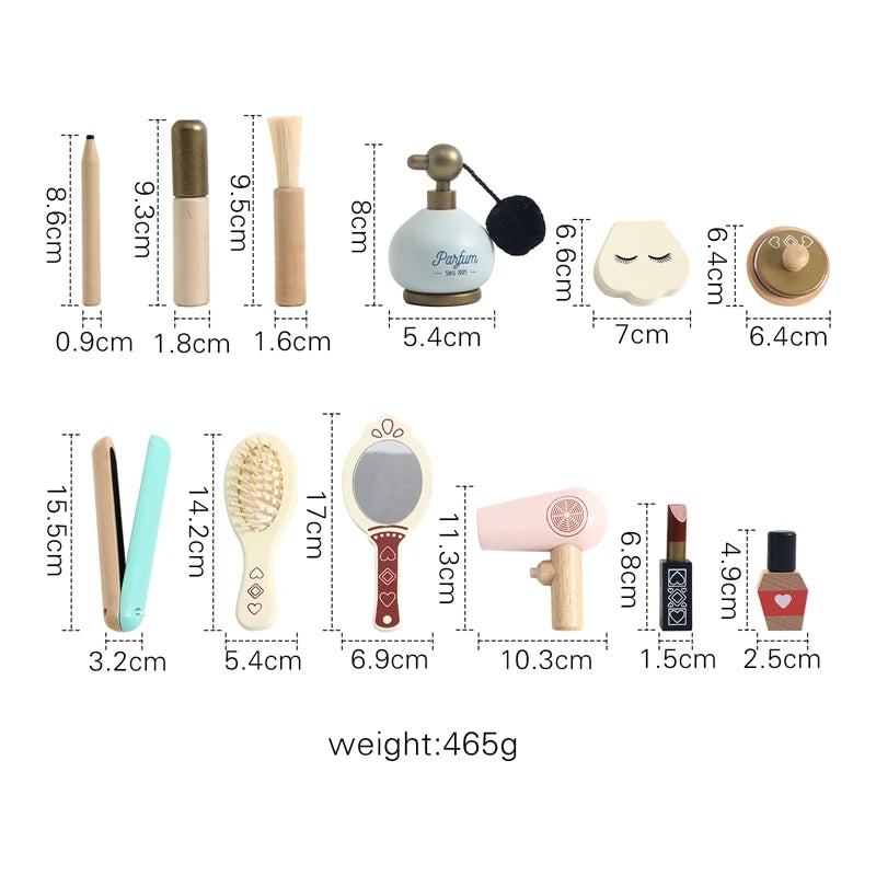 Girls Wooden Simulation Kid Makeup Set