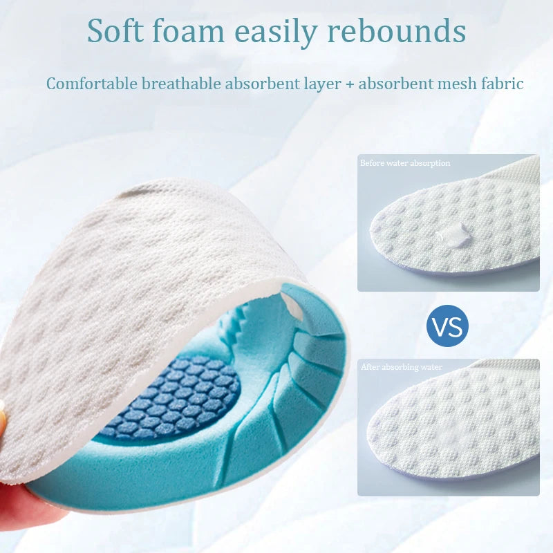 Silicone Comfortable Insoles Running Cushion Kids Shoes Sole Feet Children Sports Memory Foam Orthopedic Arch Support Shoes Pad