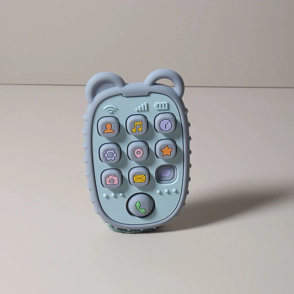 Silicone teether baby gift mobile phone s