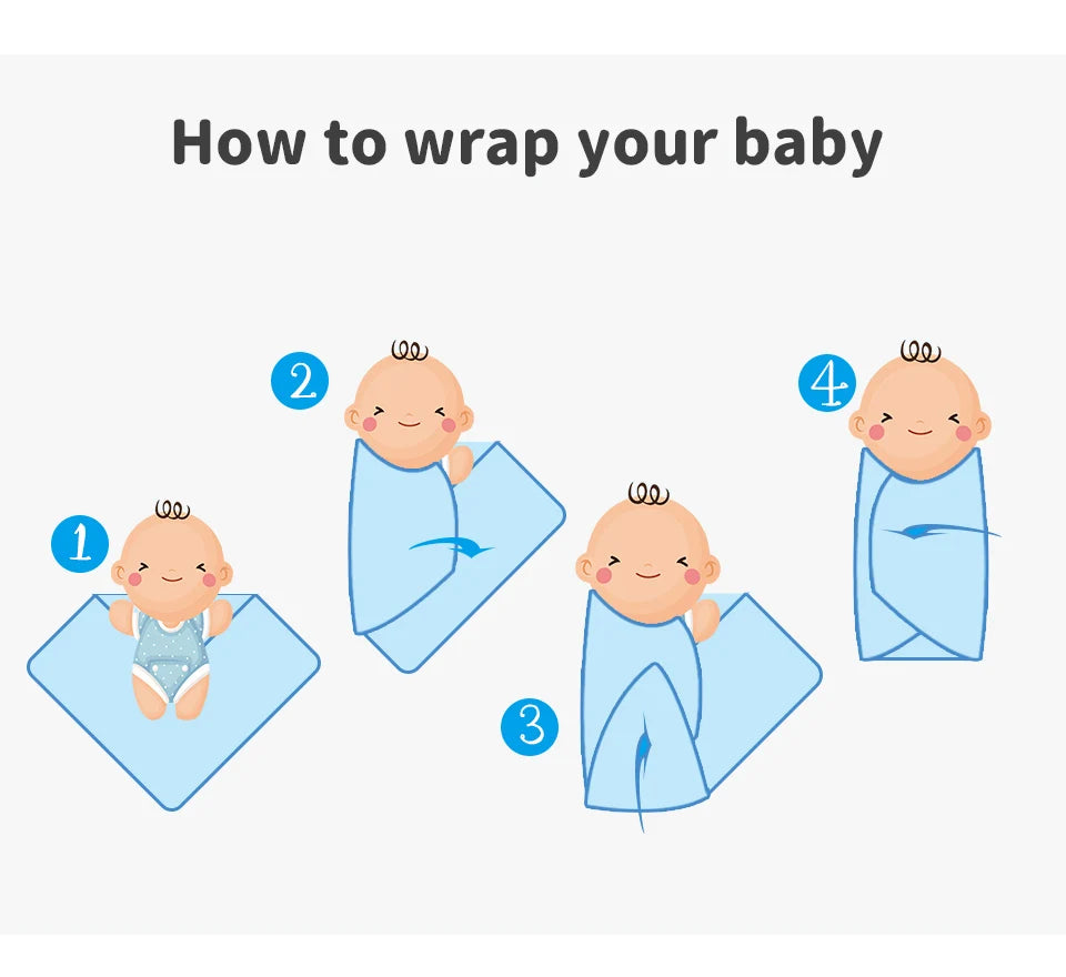 Baby Swaddle Blanket Cotton 100*80cm Soft Knitted Newborn Boys Girls
