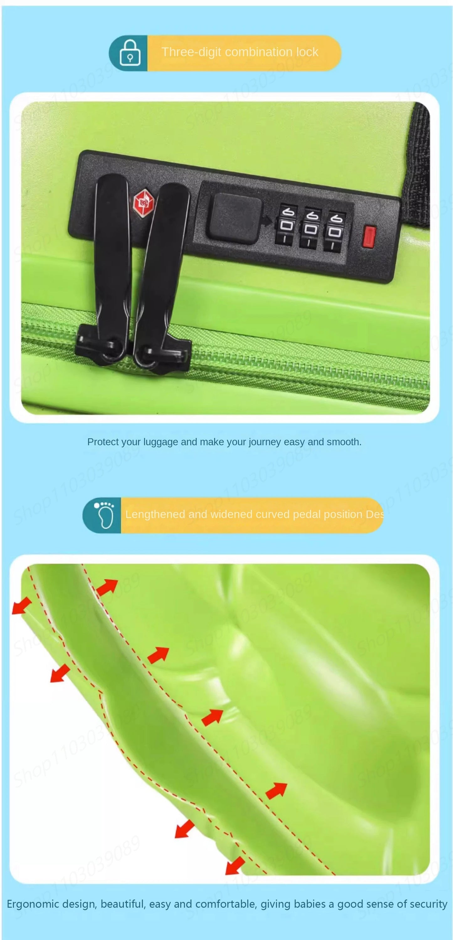 Suitcase for Children Can Sit to Ride on Luggage