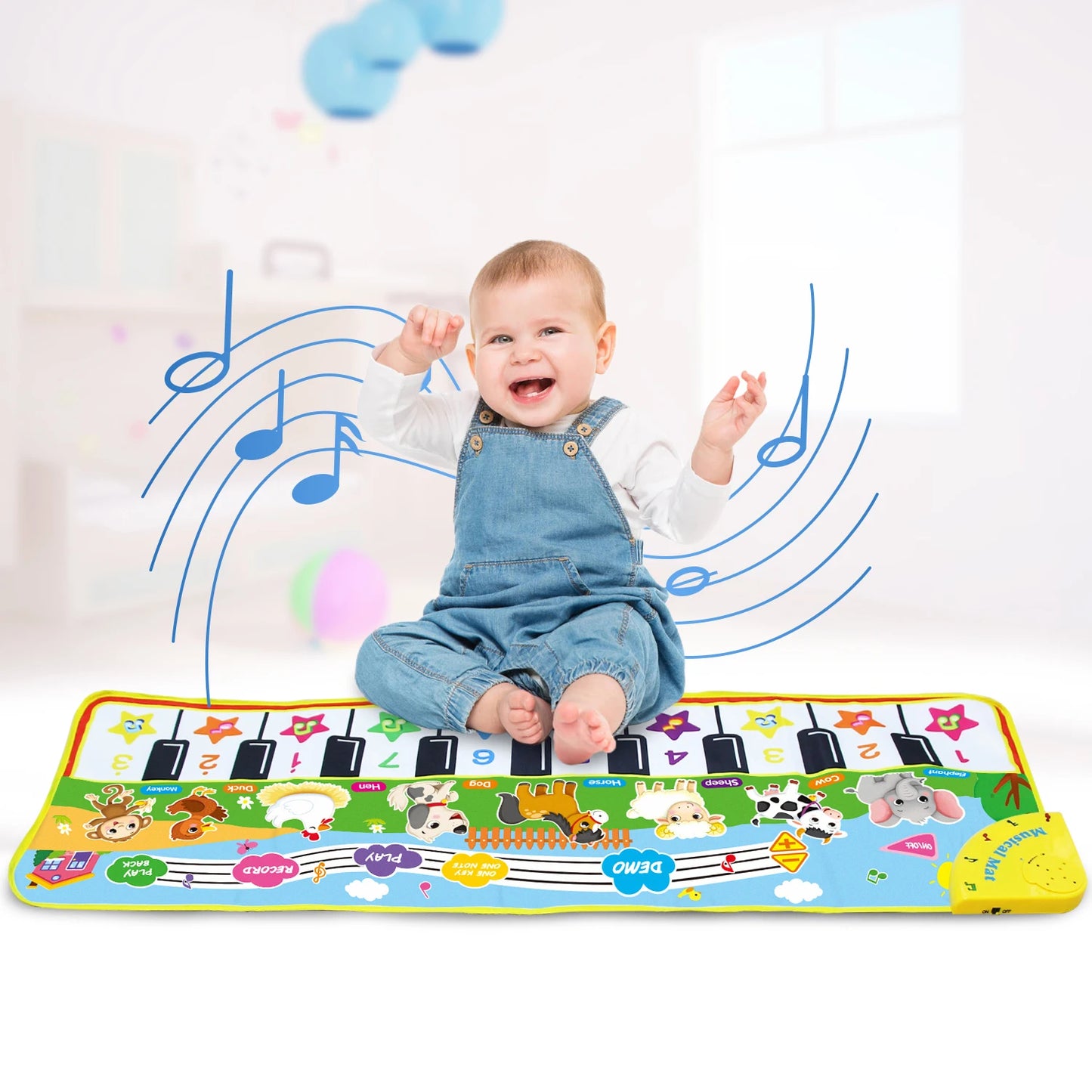 Piano Mat for Kids Children Fitness Keyboard Play Music Carpet