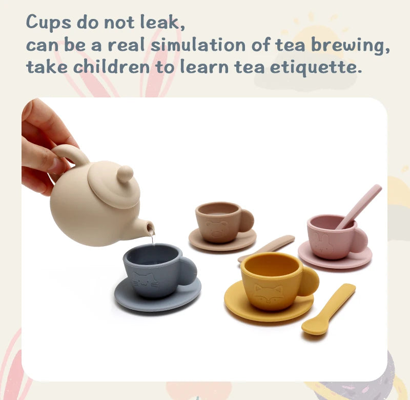 Food grade silicone Tea play Set