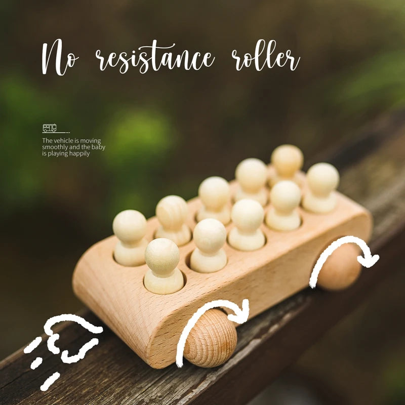 Wooden Train Birthday Toy  Montessori