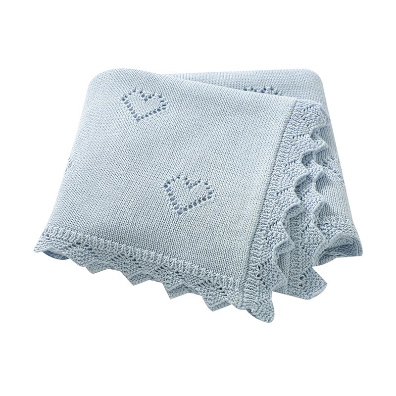 Baby Swaddle Blanket Cotton 100*80cm Soft Knitted Newborn Boys Girls