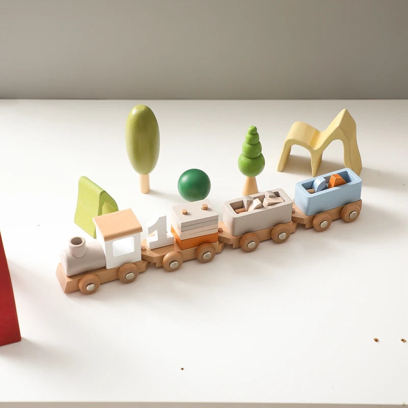 Kids Wooden Montessori Toy Set Children Coffee Machine