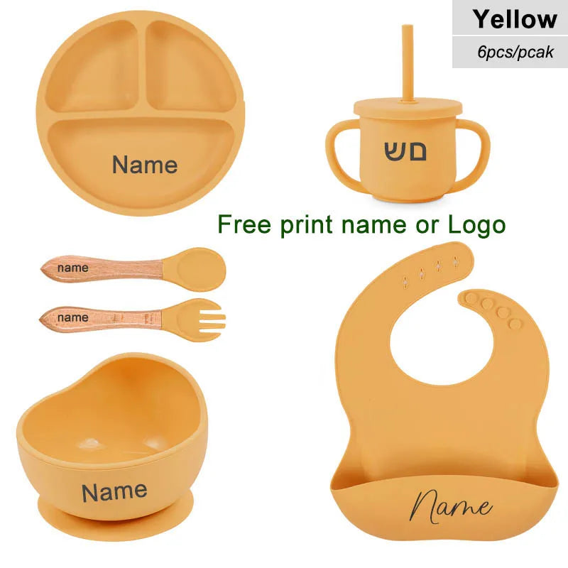 6Pcs Silicone Tableware For Kids