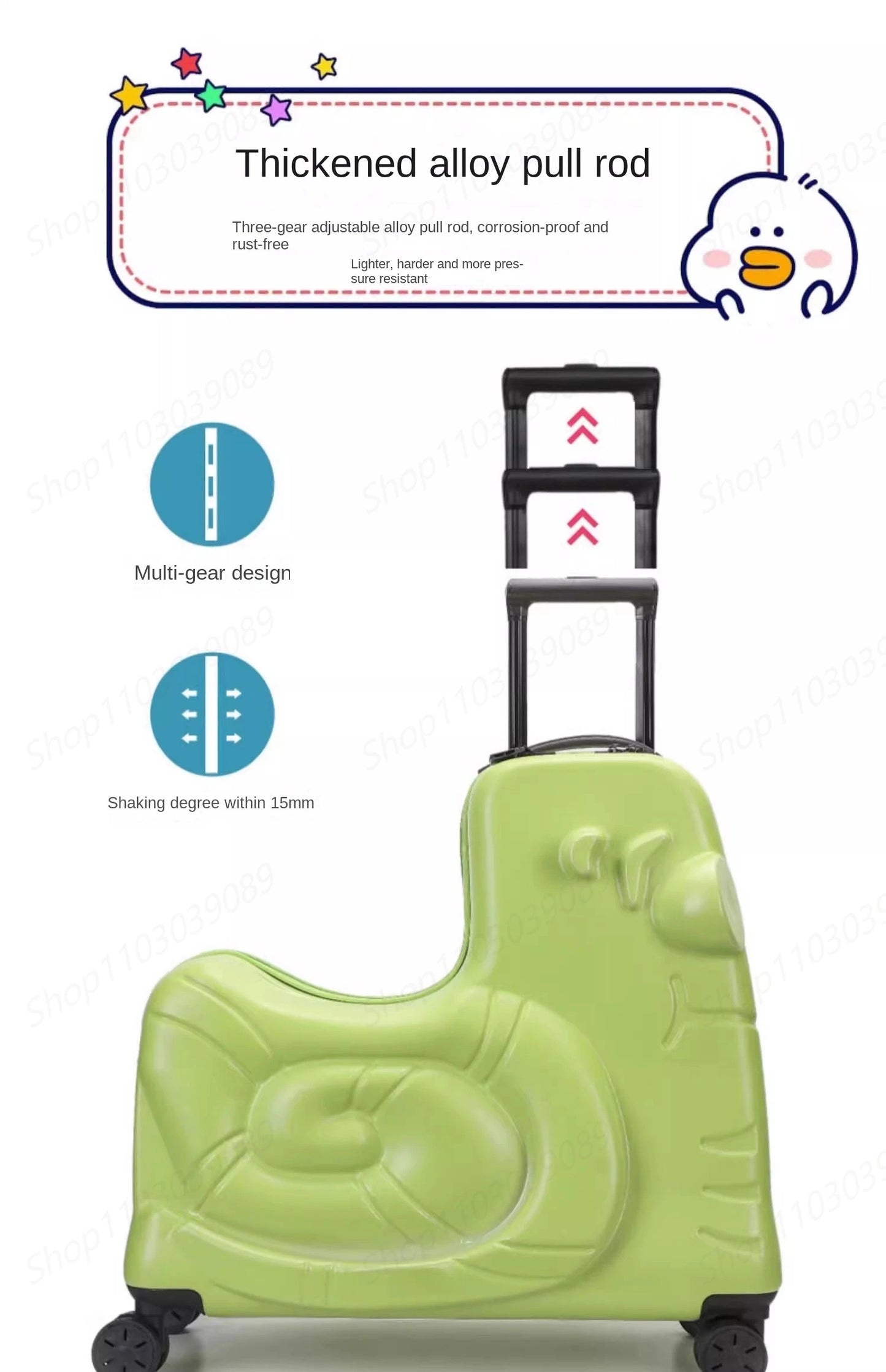 Suitcase for Children Can Sit to Ride on Luggage
