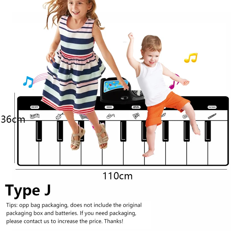 Piano Mat for Kids Children Fitness Keyboard Play Music Carpet