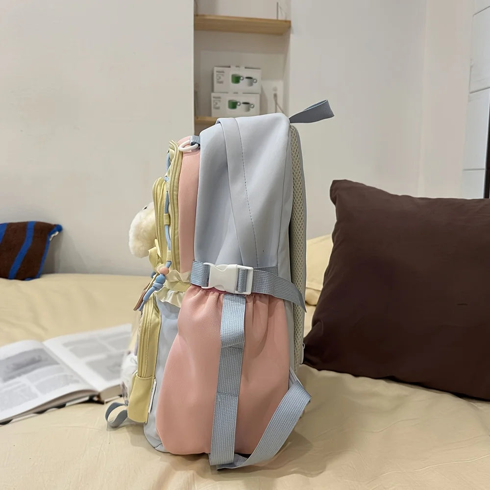 Bag Set Two-Piece Pain Bag Back to School Season Back to School Season Backpack Lace Lightweight Cute Backpack