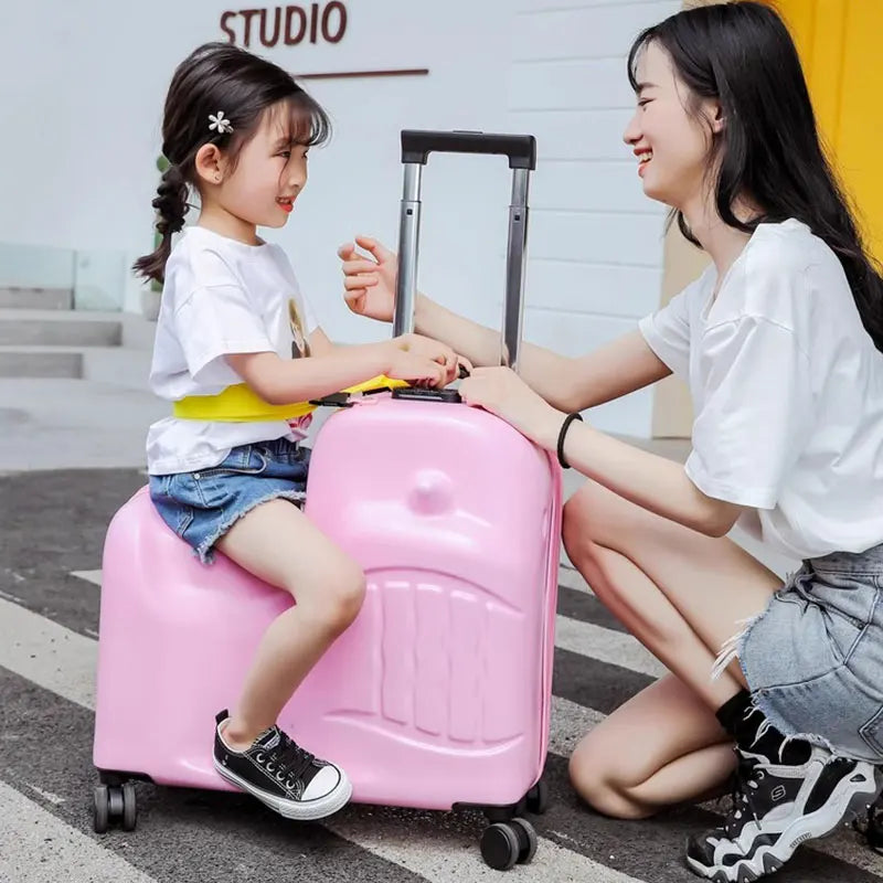 Suitcase for Children Can Sit to Ride on Luggage