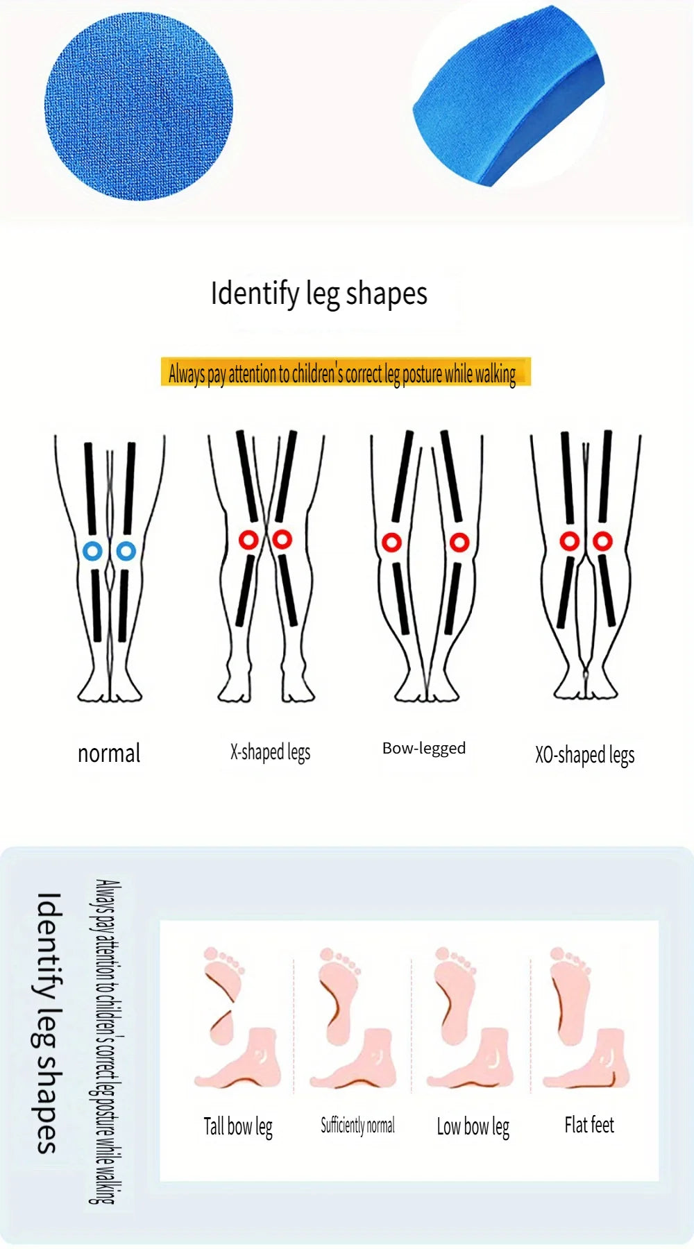 Kids Orthotics Flat Foot High Arch Support Orthopedic Insoles for Children