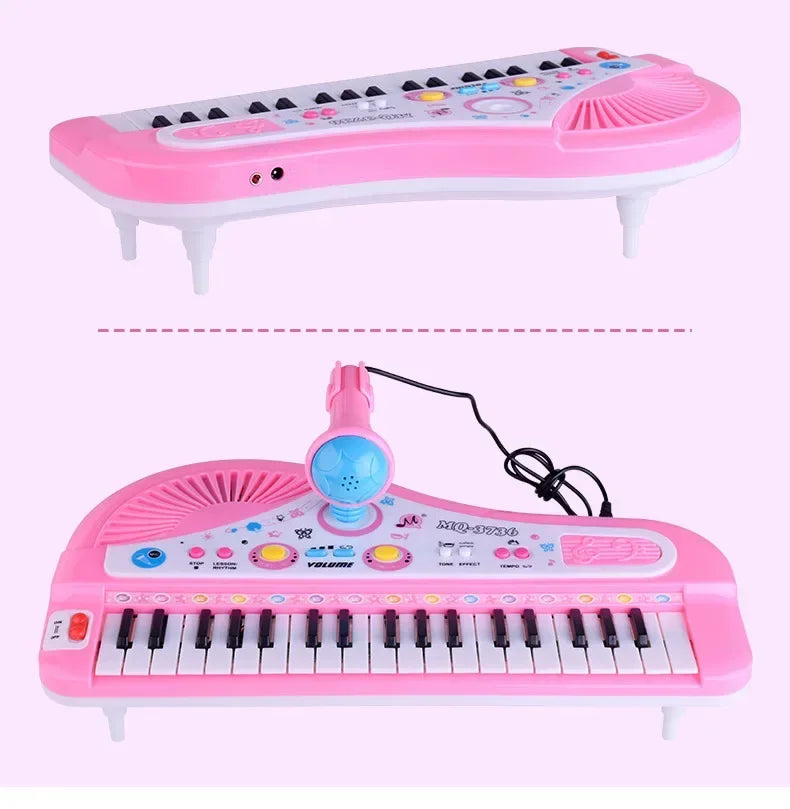 37 Key Electronic Keyboard Piano for Kids with Microphone Musical Instrument Toys Educational Toy Gift for Children Girl Boy