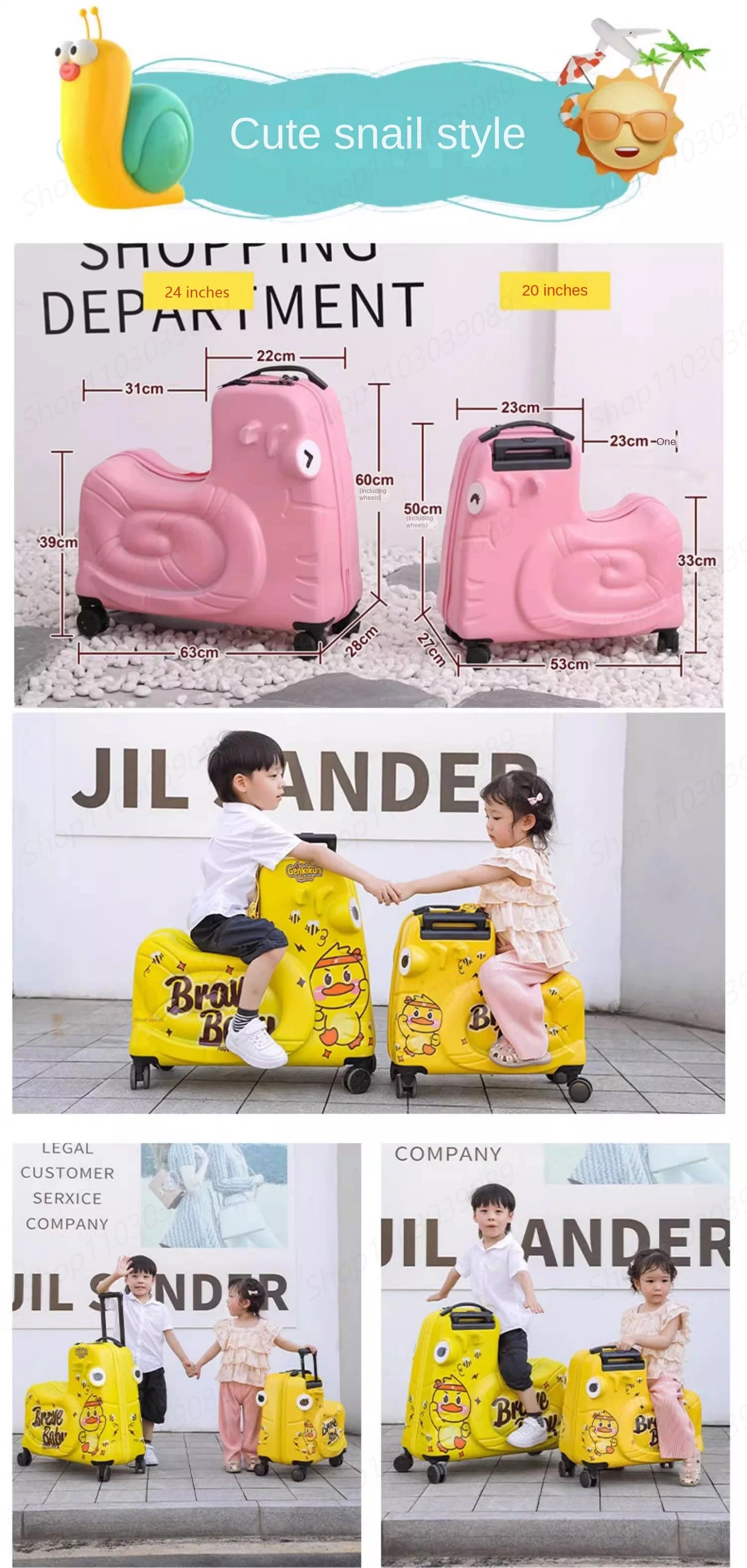 Suitcase for Children Can Sit to Ride on Luggage