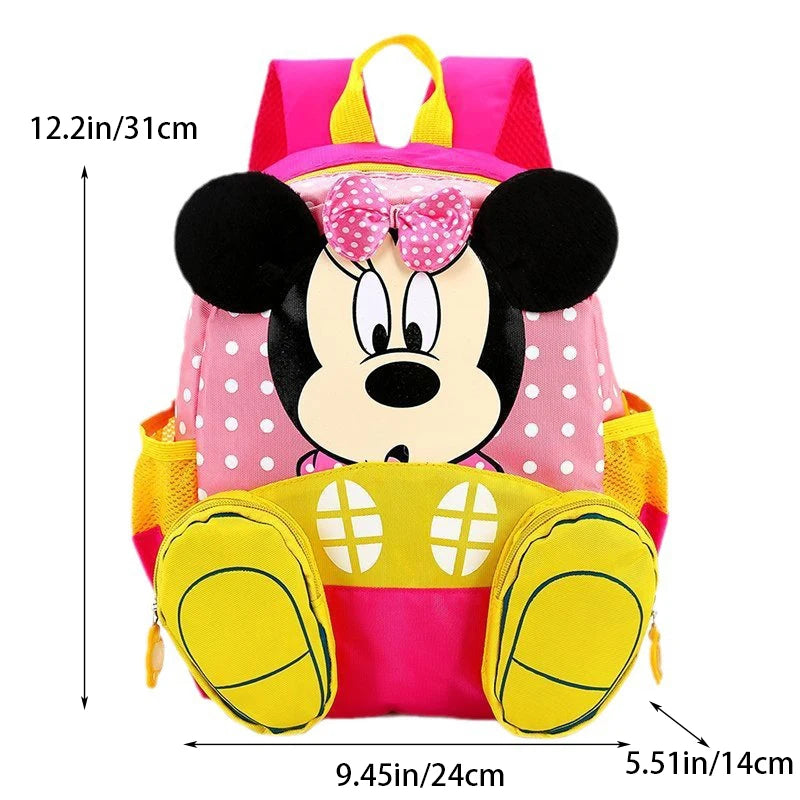New Mickey Mouse Multiple Pockets Children's Backpack Large Capacity Cute Kindergarten Schoolbag For Boys and Girls