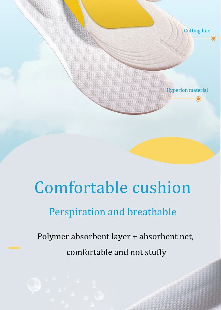 Silicone Comfortable Insoles Running Cushion Kids Shoes Sole Feet Children Sports Memory Foam Orthopedic Arch Support Shoes Pad