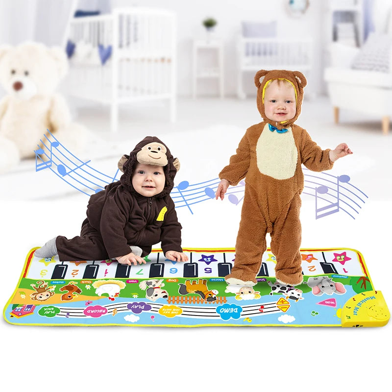 Piano Mat for Kids Children Fitness Keyboard Play Music Carpet