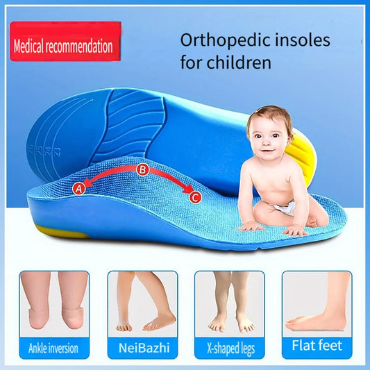 Kids Orthotics Flat Foot High Arch Support Orthopedic Insoles for Children