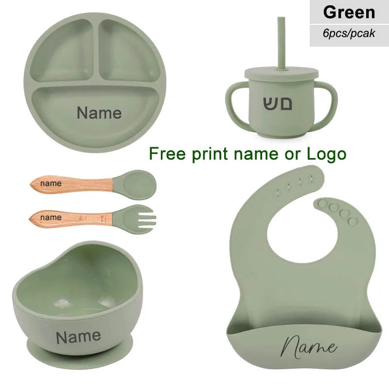 6Pcs Silicone Tableware For Kids