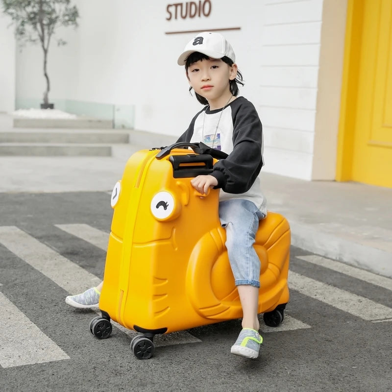Suitcase for Children Can Sit to Ride on Luggage