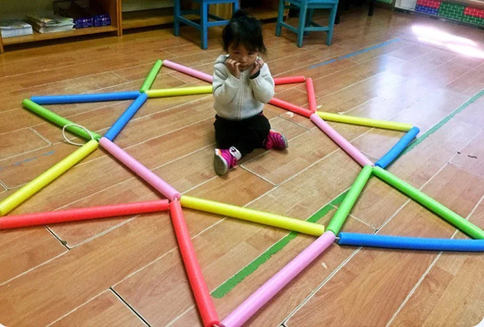Hopscotch Kids Jump Lattice Game Training Sport Toys Foam Sticks Baby Sensory Play Outside Outdoor Indoor Toy Children Activitie