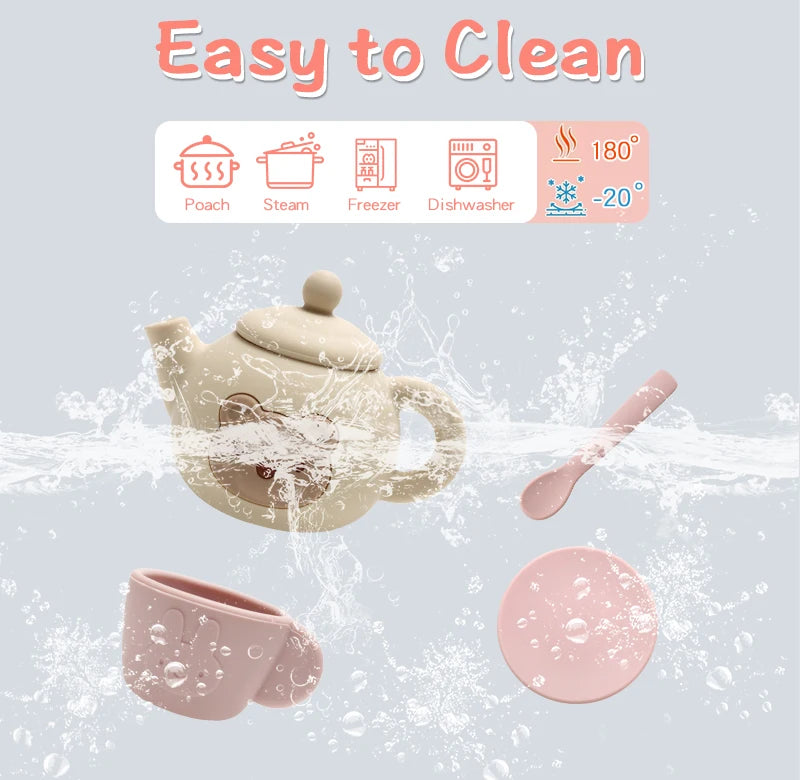 Food grade silicone Tea play Set