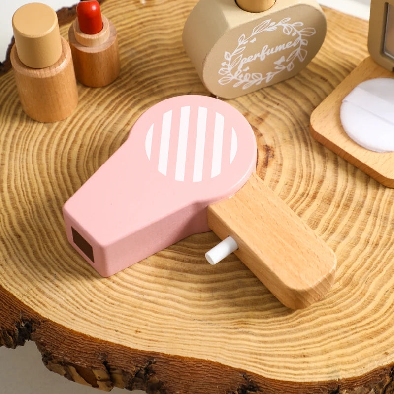 Girls Wooden Simulation Kid Makeup Set