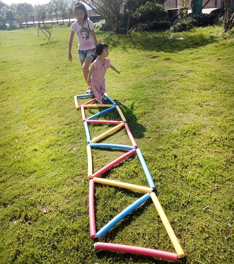 Hopscotch Kids Jump Lattice Game Training Sport Toys Foam Sticks Baby Sensory Play Outside Outdoor Indoor Toy Children Activitie