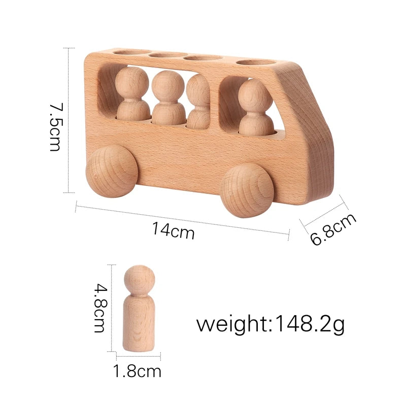 Wooden Train Birthday Toy  Montessori