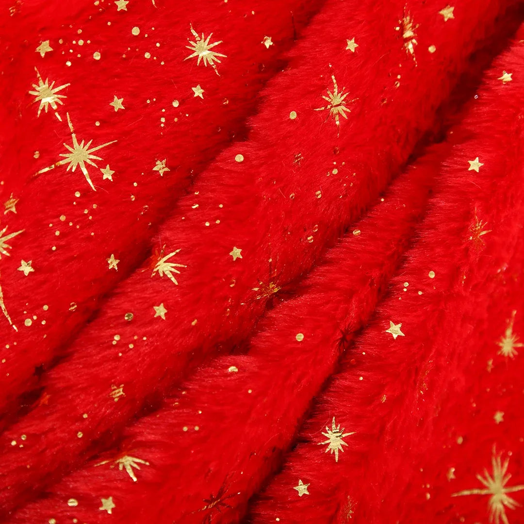 150x50cm Christmas Plush Fabric Bronzing Winter Coat Pillow Fabric Pet Clothing DIY Sewing Material By Half Meters For Winter