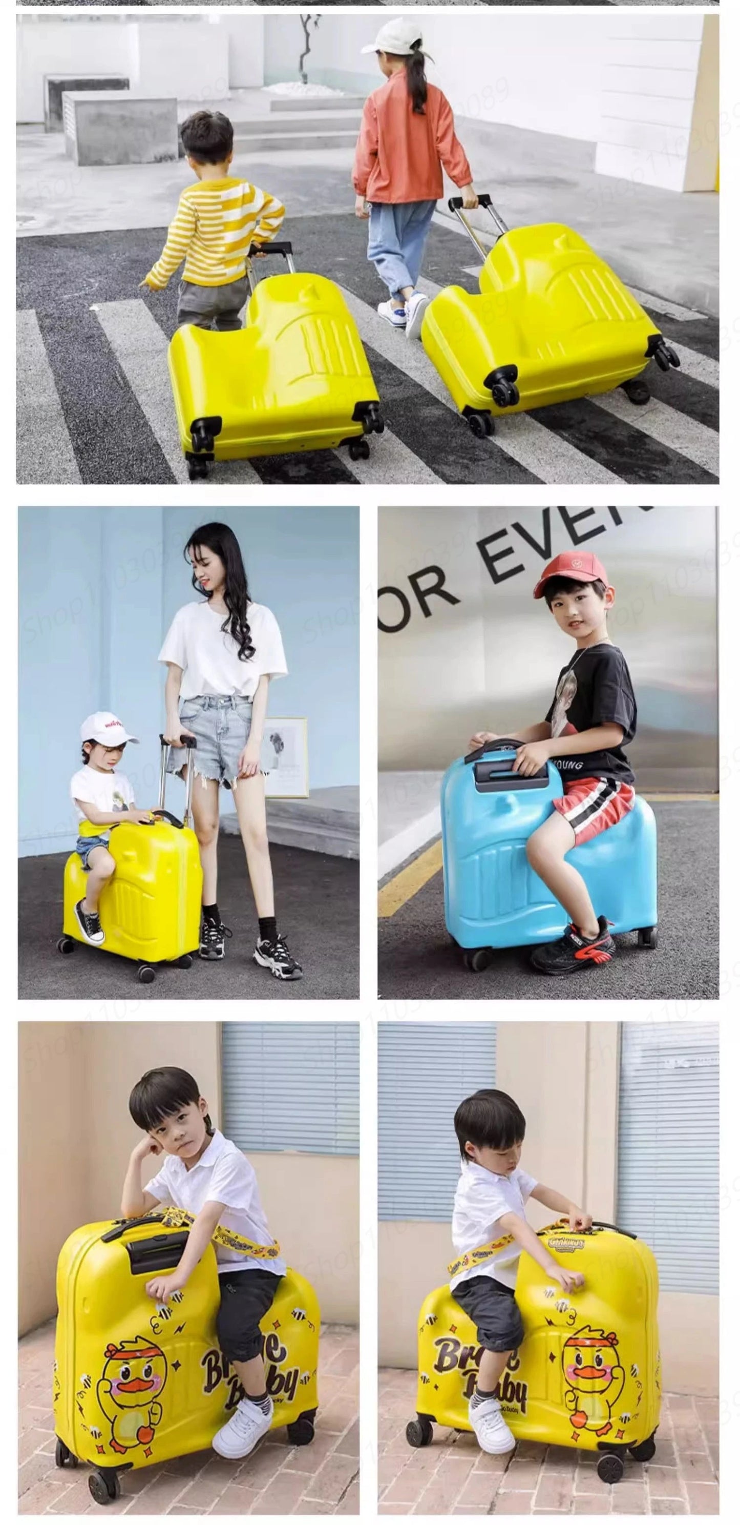 Suitcase for Children Can Sit to Ride on Luggage