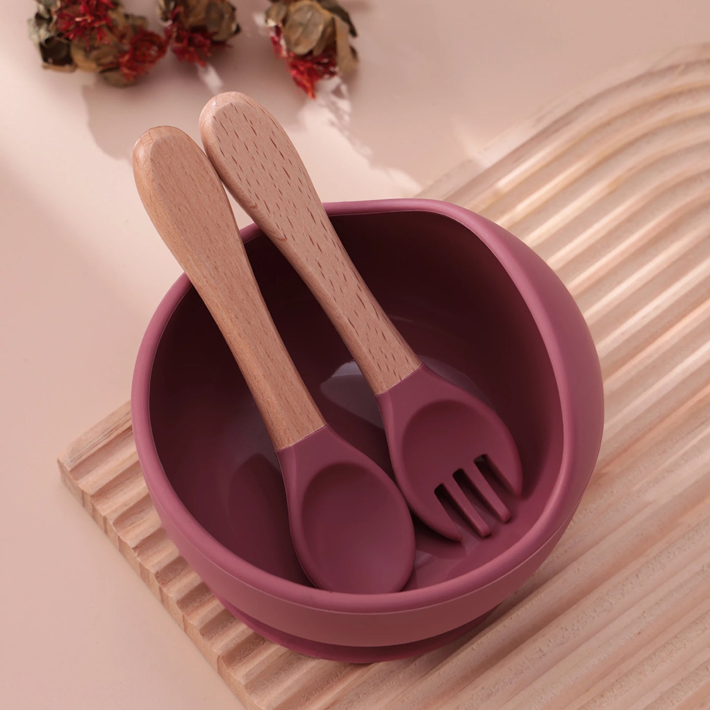 Color Kids 3PCS Silicone Baby Feeding Set
