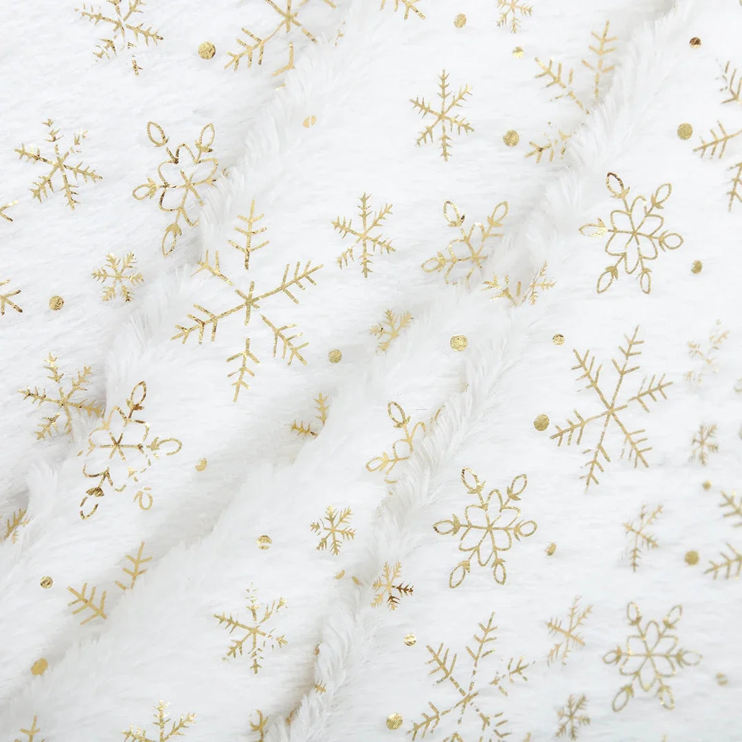150x50cm Christmas Plush Fabric Bronzing Winter Coat Pillow Fabric Pet Clothing DIY Sewing Material By Half Meters For Winter