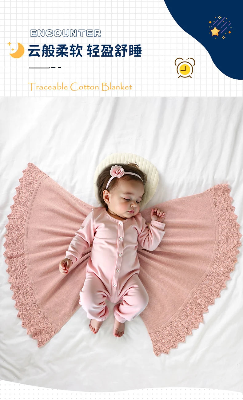 Cotton Baby Blanket Knit Newborn Boys Girls Bedding Quilt Fashion Hollow Out Solid 90*70CM Toddler Swaddle Wrap Super Soft Plaid
