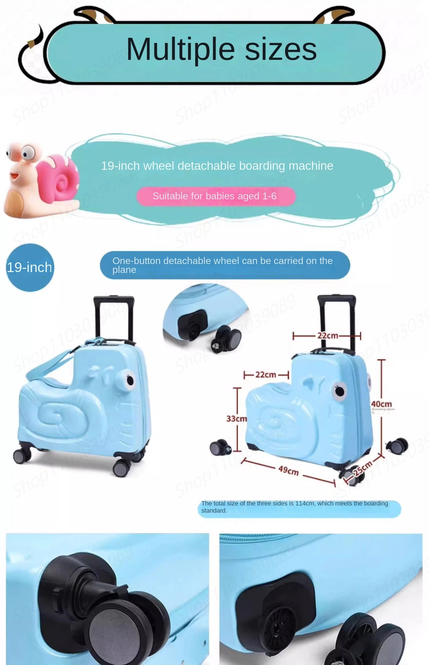 Suitcase for Children Can Sit to Ride on Luggage