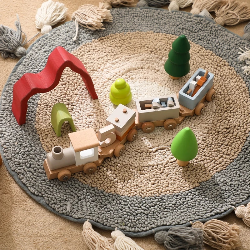 Wooden Train Birthday Toy  Montessori