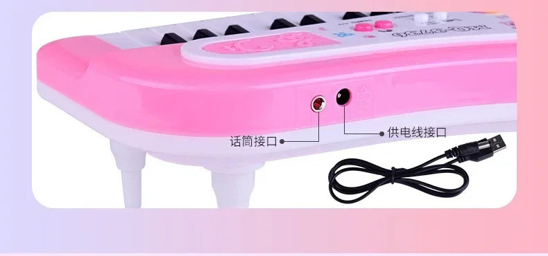 37 Key Electronic Keyboard Piano for Kids with Microphone Musical Instrument Toys Educational Toy Gift for Children Girl Boy