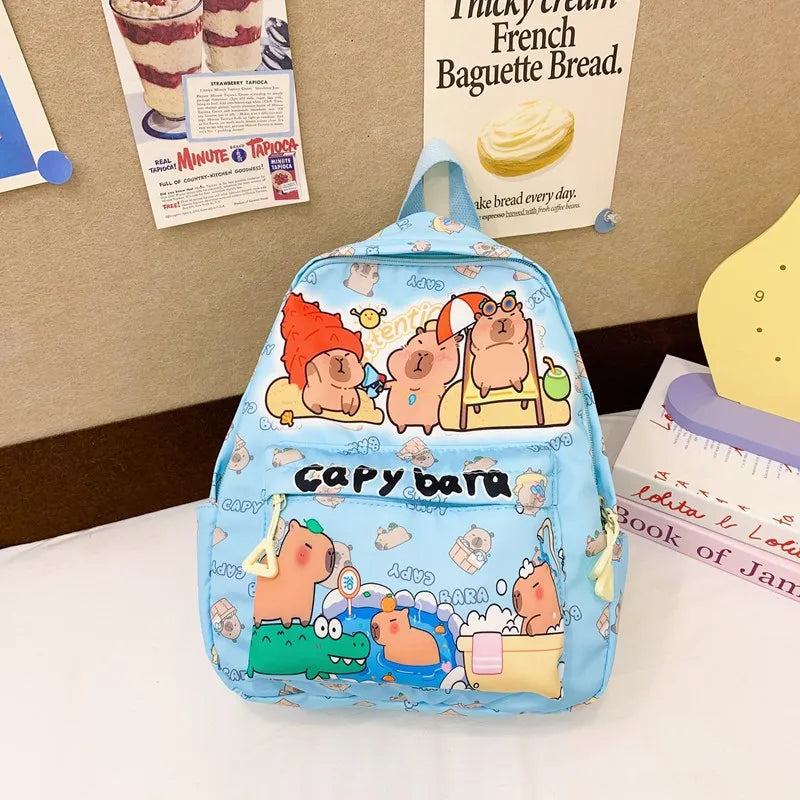 Cute Capybara Backpack for Girls Boys Student Teenager Children's Rucksack Women Cute Casual School Bags Kids Birthday Gift Toy