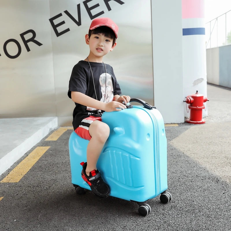 Suitcase for Children Can Sit to Ride on Luggage